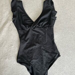 Ballessimo Frill Leotard- Black